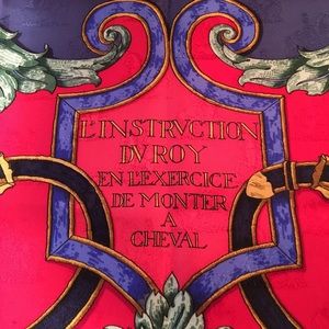 Exquisite Ruby Red Hermès Scarf